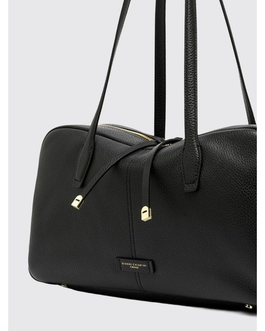 Gianni Chiarini Black Aryna Hammered Leather Bag