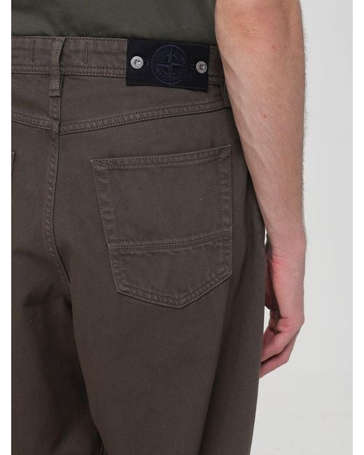 Stone Island Brown Straight Jeans for men