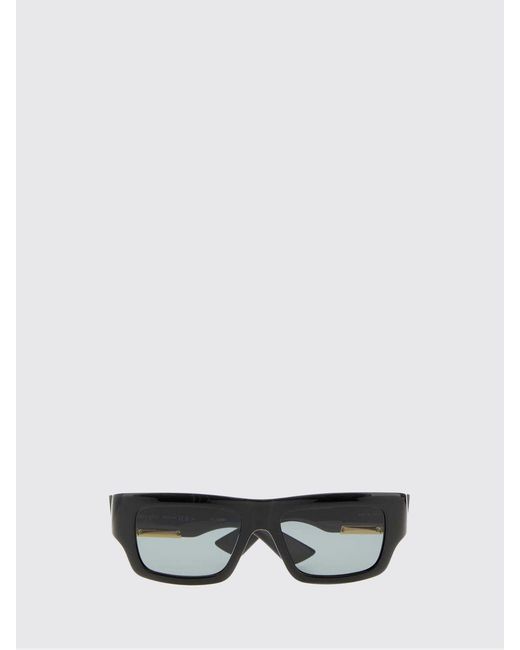Bottega Veneta White Dash Tortoiseshell Acetate Sunglasses