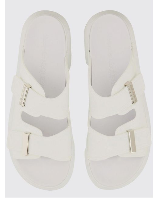 McQueen White Hyrid Rubber Sandal for men
