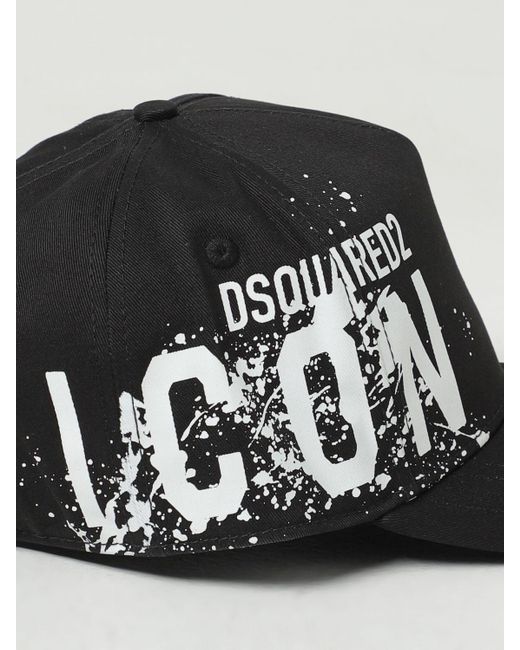 Cappello in twill con logo di DSquared² in Black da Uomo