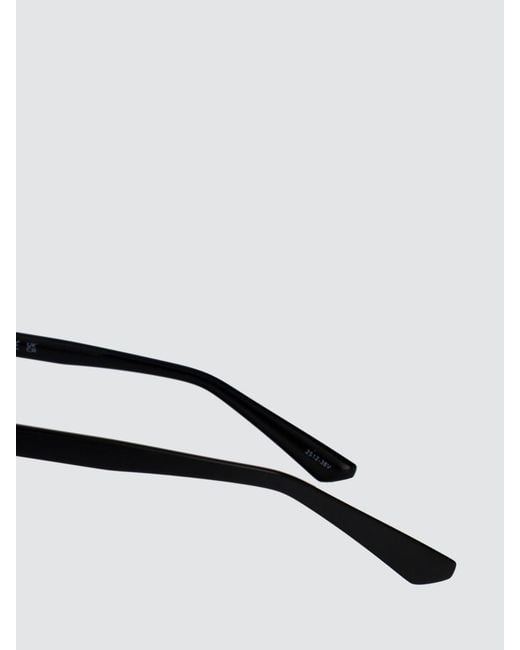 Calvin Klein White Rounded Aviator Acetate Sunglasses for men