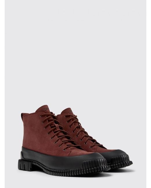 Camper Brown Pix Nubuck Ankle Boots