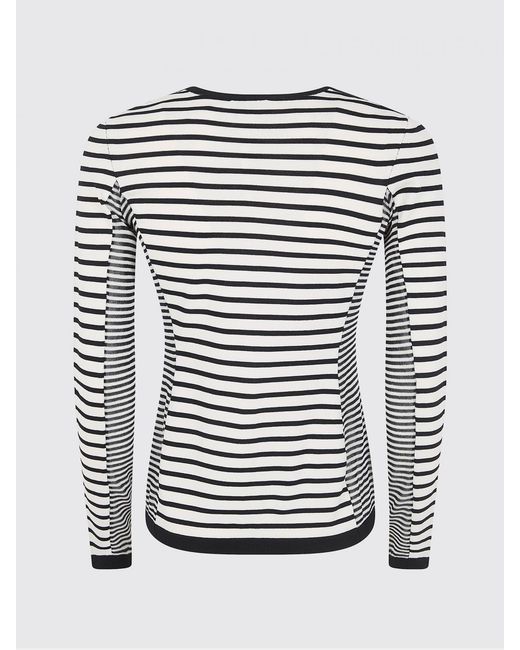 Elisabetta Franchi Black Striped Viscose Cardigan