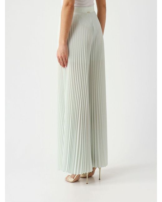 Twinset Green Pleated Crêpe Trousers