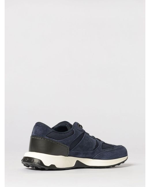 Tod's Blue Suede And Mesh Sneakers for men