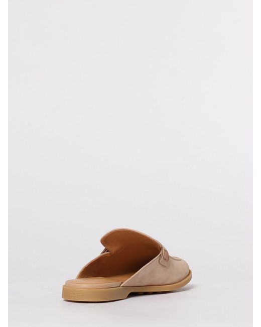 Tod's Pink Suede Slippers