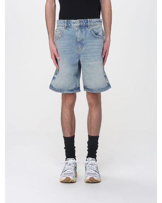 Represent Blue Denim Shorts for men