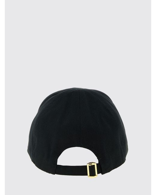 Pinko Black Cotton Twill Hat