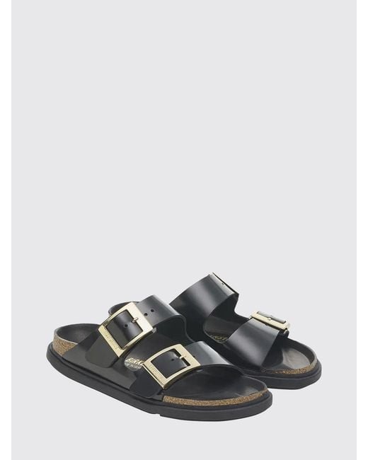 Birkenstock White Arizona Brushed Leather Sandals