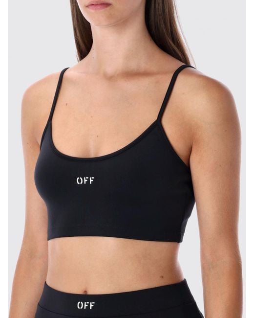 Top Cropped di Off-White c/o Virgil Abloh in Black