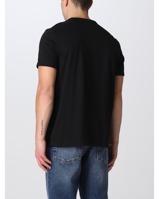 T-Shirt Basic Con Mini Logo di Fred Perry in Black da Uomo
