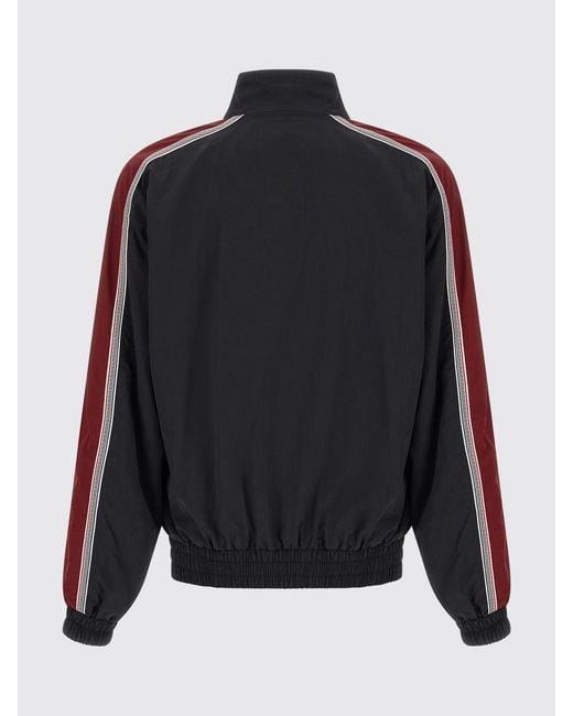Versace Blue Technical Fabric Zip-Up Sweatshirt With Contrast Logo for men