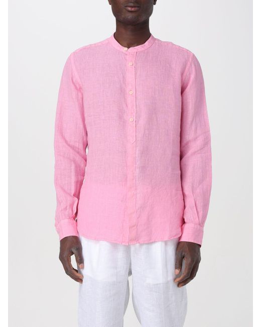 Camicia in misto lino di Mc2 Saint Barth in Pink da Uomo