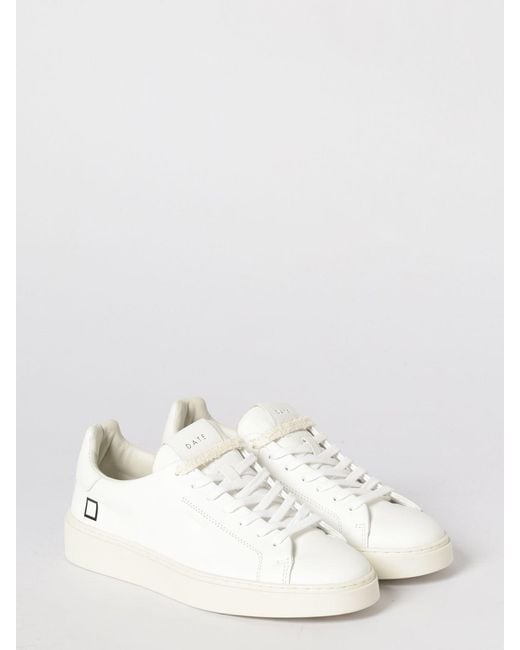 Date White Leather Levante Sneakers for men