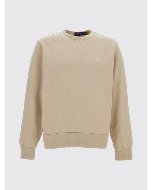 Polo Ralph Lauren Blue Cotton Crewneck Sweatshirt With Pony Logo for men