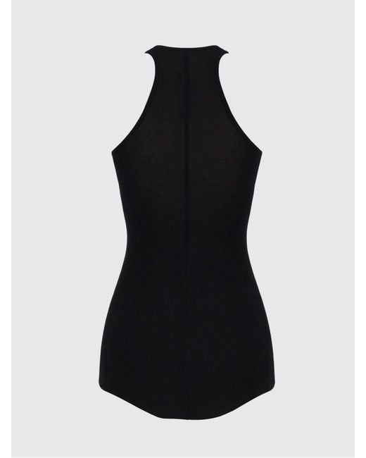 Rick Owens Black Cotton Basic Top