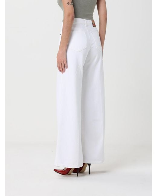 DIESEL White D-Akemi Flare Leg Stretch Jeans
