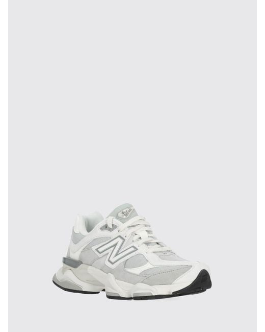 New Balance White 9060 Suede And Mesh Sneakers for men