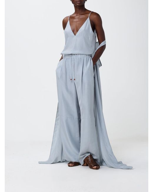 Alysi Blue Silk Top