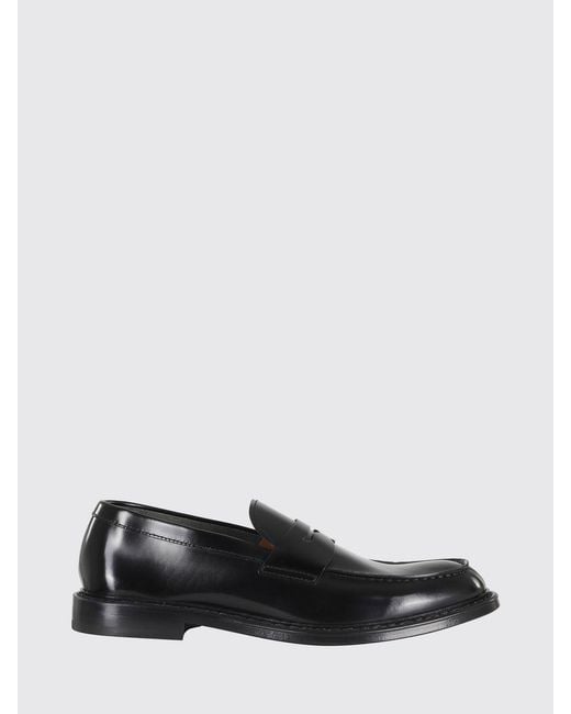Doucal's White Brushed Leather Loafers for men
