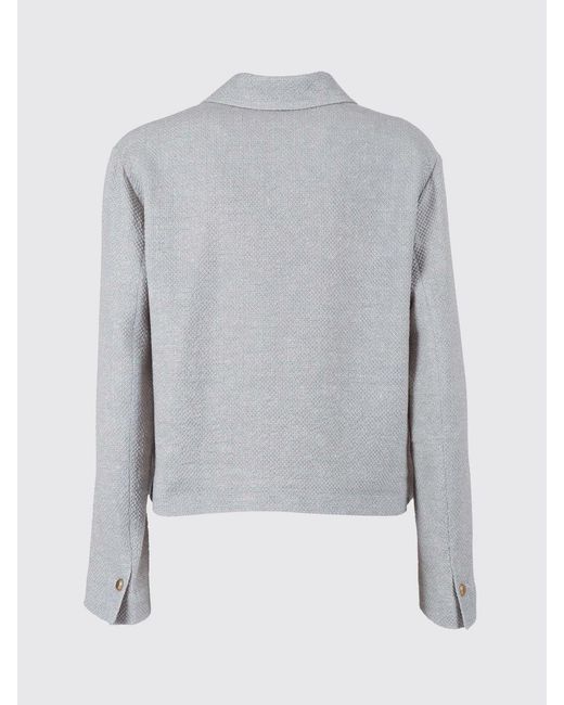 Circolo 1901 Gray Linen And Cotton Jacket