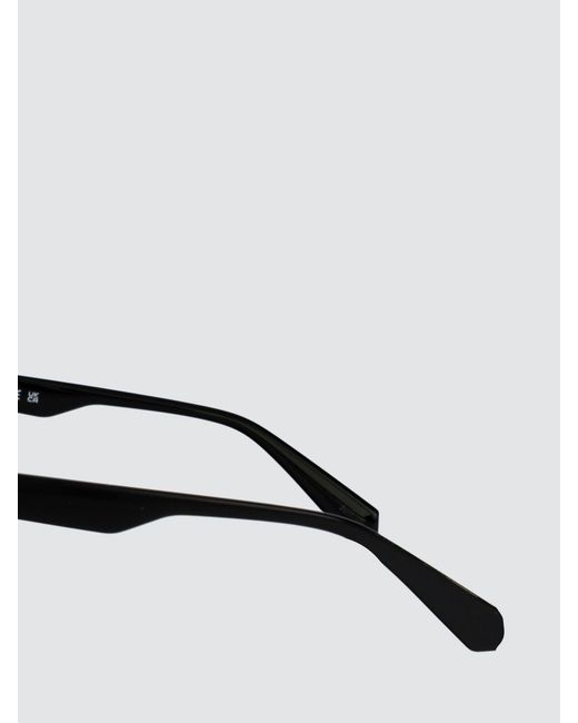 Calvin Klein Black Rectangular Acetate Sunglasses With Monogram for men