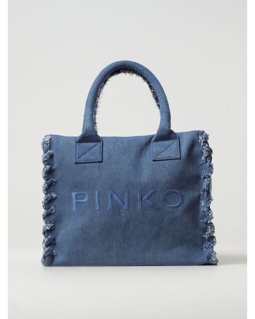 Pinko Blue Tote Bags