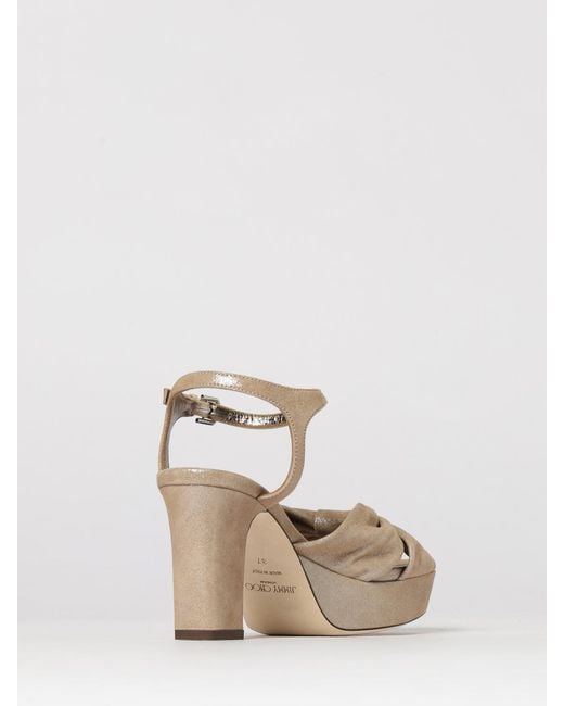Jimmy Choo Natural Heloise Suede Sandal