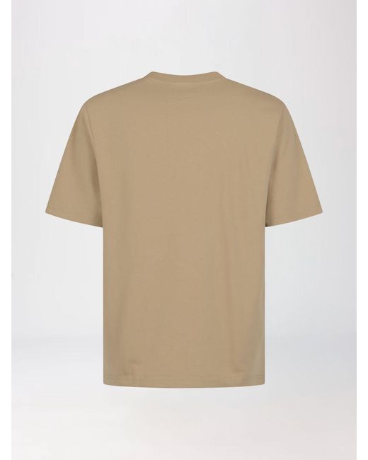 Maison Kitsuné Blue Maison KitsunÉ Cotton T-Shirt With Logo for men
