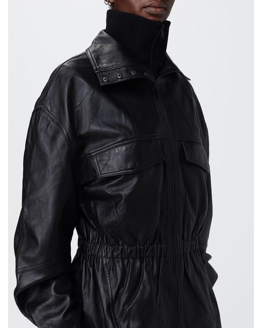 Frankie Shop Black Lamb Leather Jacket