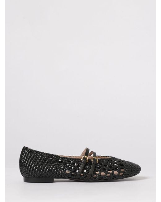Coccinelle White Risako Woven And Perforated Leather Ballerinas