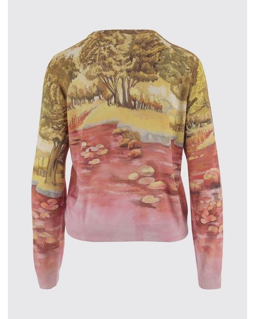 Versace Red Printed Silk Cardigan