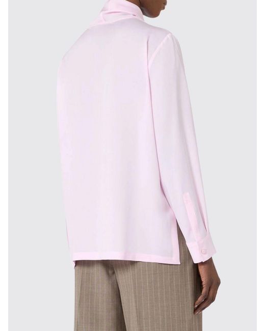 Max Mara Pink Badia Silk Blouse