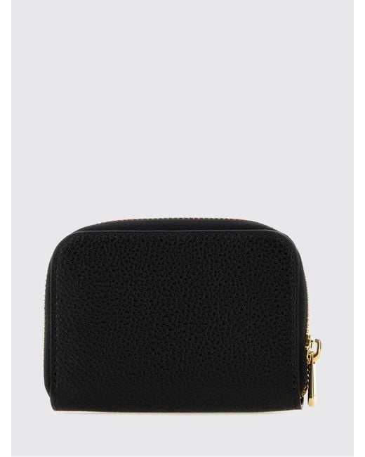 Ferragamo Black Gancini Grained Calfskin Leather Wallet