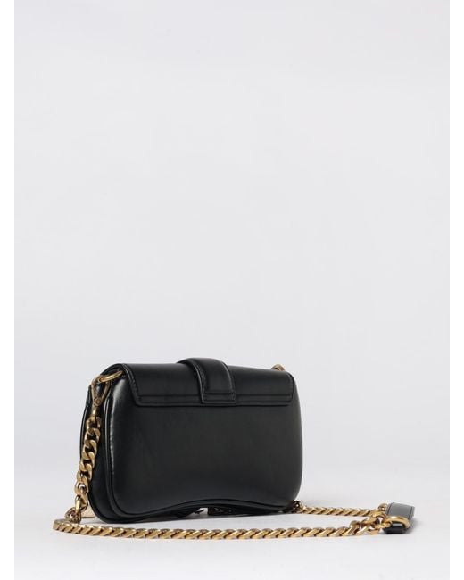 Just Cavalli Gray Synthetic Leather Bag With Floral Embroidery