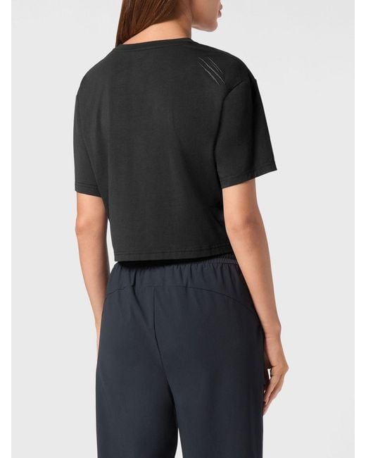 Philipp Plein Black Crop Cotton T-Shirt