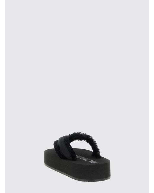 Balenciaga Black Stiletto Heel Mule Sandals With Applied Crystals