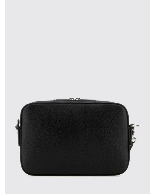 Gucci Black Embossed Calfskin Camera Bag With Logo And Removable Strap for men