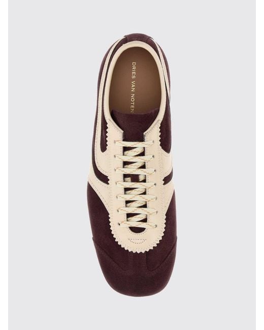 Dries Van Noten White Bicolor Low-Top Sneakers for men