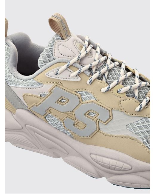 Philipp Plein White Leather And Mesh Low-Top Trainers With Contrast Monogram for men