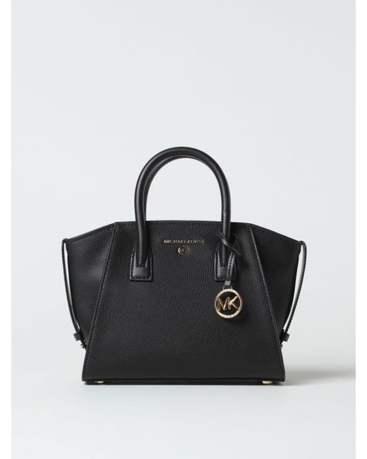Michael Kors Black Avril Grained Leather Bag