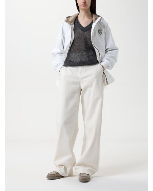 Brunello Cucinelli White Hose Damen