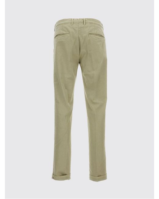 Incotex Green Cotton Chino Trousers for men