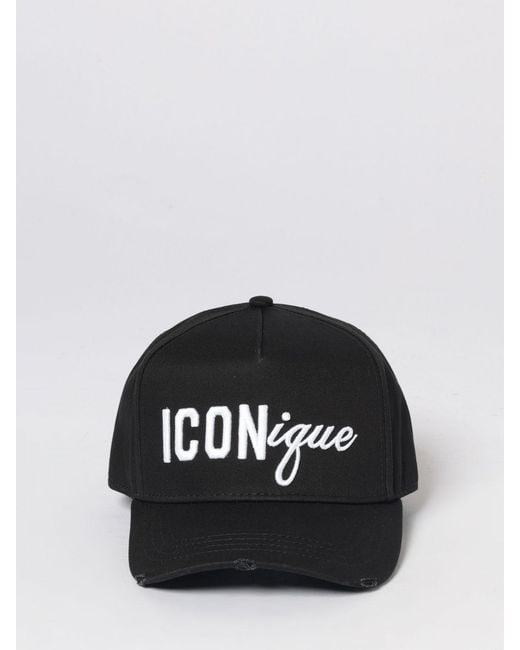 Gorra De Béisbol De Algodón Con Logo Icon DSquared² de hombre de color Black