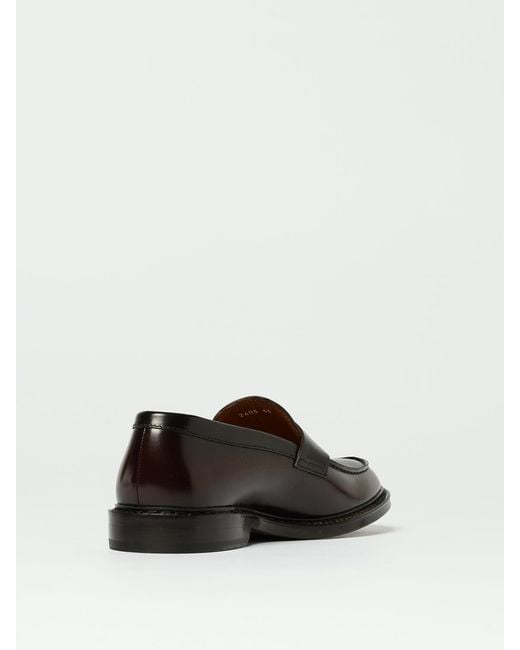 Doucal's Brown Brushed Leather Loafers for men