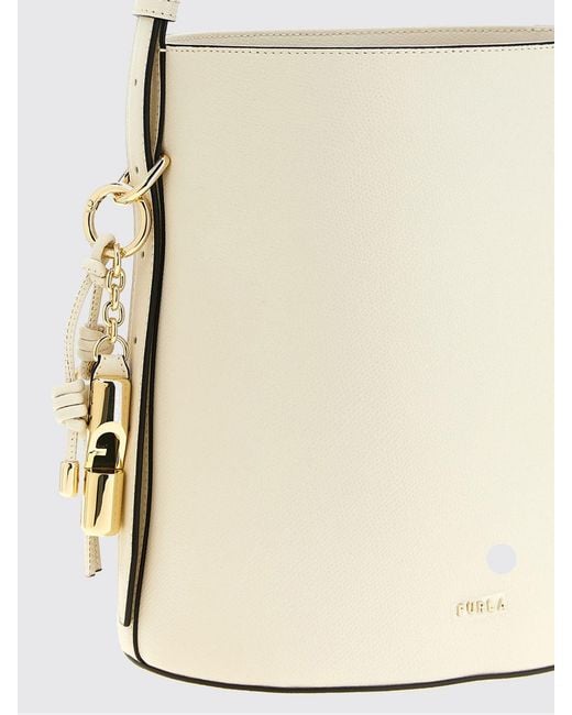 Furla Natural Roxie S Leather Bucket Bag