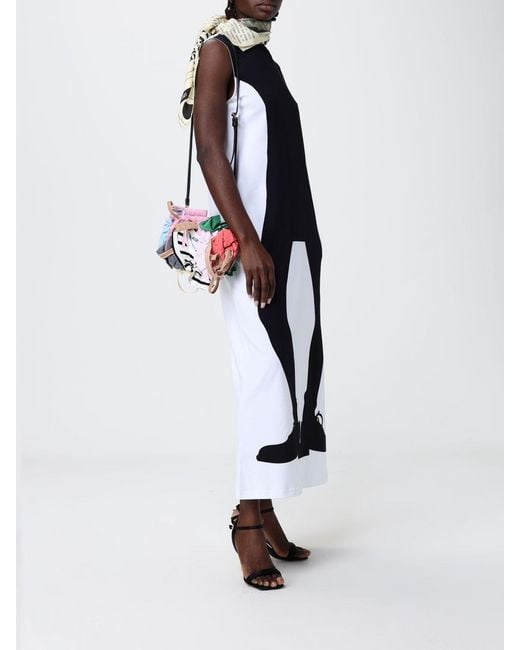 Moschino Couture Metallic Printed Silk Foulard