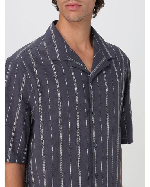 Camicia di Brunello Cucinelli in Blue da Uomo