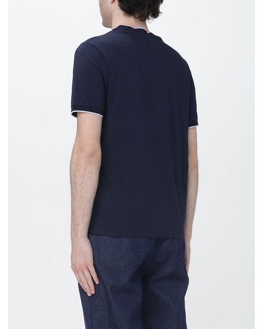 Brooksfield Blue Cotton T-Shirt for men